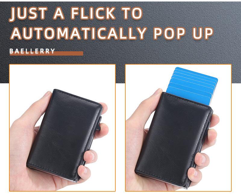 "Guardian Shield" Crazy Horse Leather Anti-Degaussing Card Clamp for Men - Security and Style Combined - Your-Look