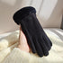 Cute Suede Riding Gloves: Fleece-Lined for Warmth and Comfort - Your-Look