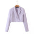 Office Chic Ensemble: Double-Breasted Button Short Women Blazer with High-Waist Irregular Shorts - Your-Look