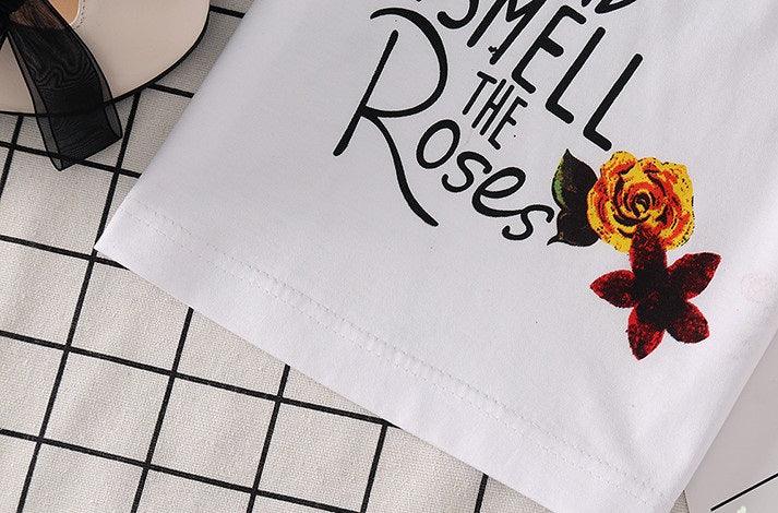 Effortless Style: White T-shirt & Denim Skirt 2-Piece Girls&