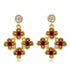 Elegant 925 Pure Silver Jewelry Set with Natural Garnet Flowers, 18K Gold Plated - Your-Look