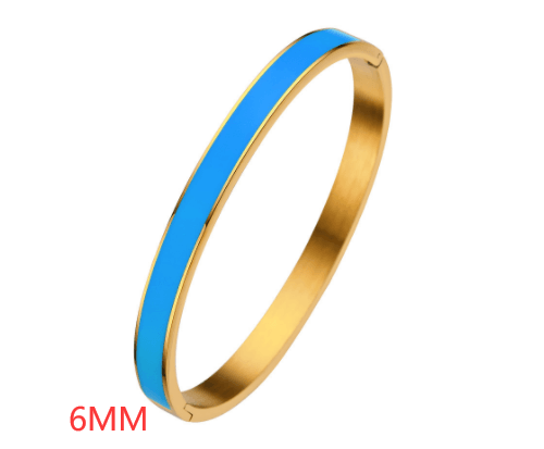 Elevate Your Style with Epoxy Jewelry Ladies Gold Stainless Steel Bracelet