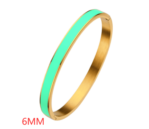 Elevate Your Style with Epoxy Jewelry Ladies Gold Stainless Steel Bracelet