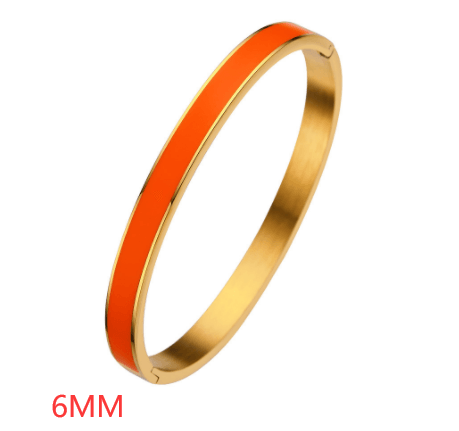 Elevate Your Style with Epoxy Jewelry Ladies Gold Stainless Steel Bracelet