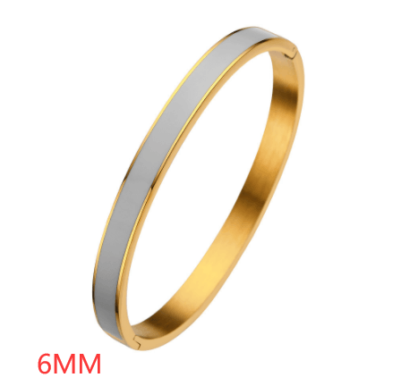 Elevate Your Style with Epoxy Jewelry Ladies Gold Stainless Steel Bracelet - Your-Look