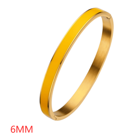 Elevate Your Style with Epoxy Jewelry Ladies Gold Stainless Steel Bracelet - Your-Look