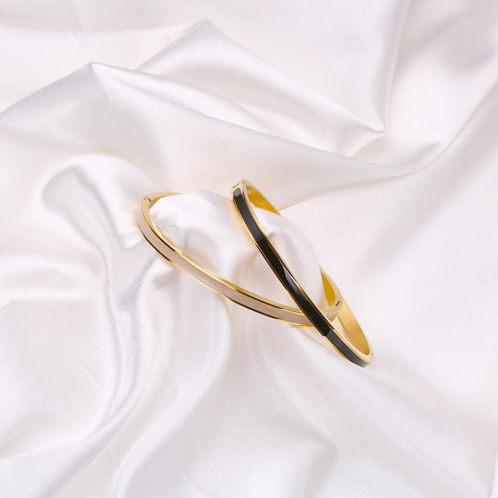 Elevate Your Style with Epoxy Jewelry Ladies Gold Stainless Steel Bracelet - Your-Look