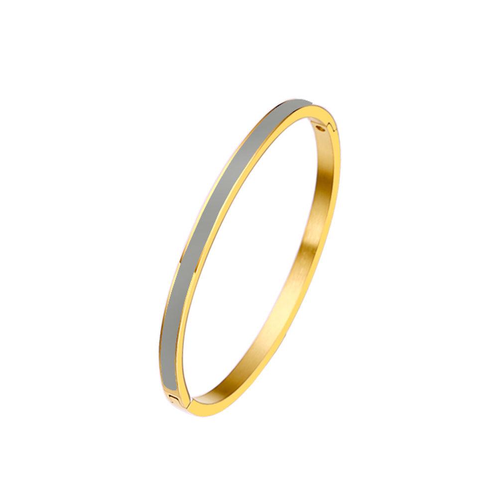 Elevate Your Style with Epoxy Jewelry Ladies Gold Stainless Steel Bracelet - Your-Look