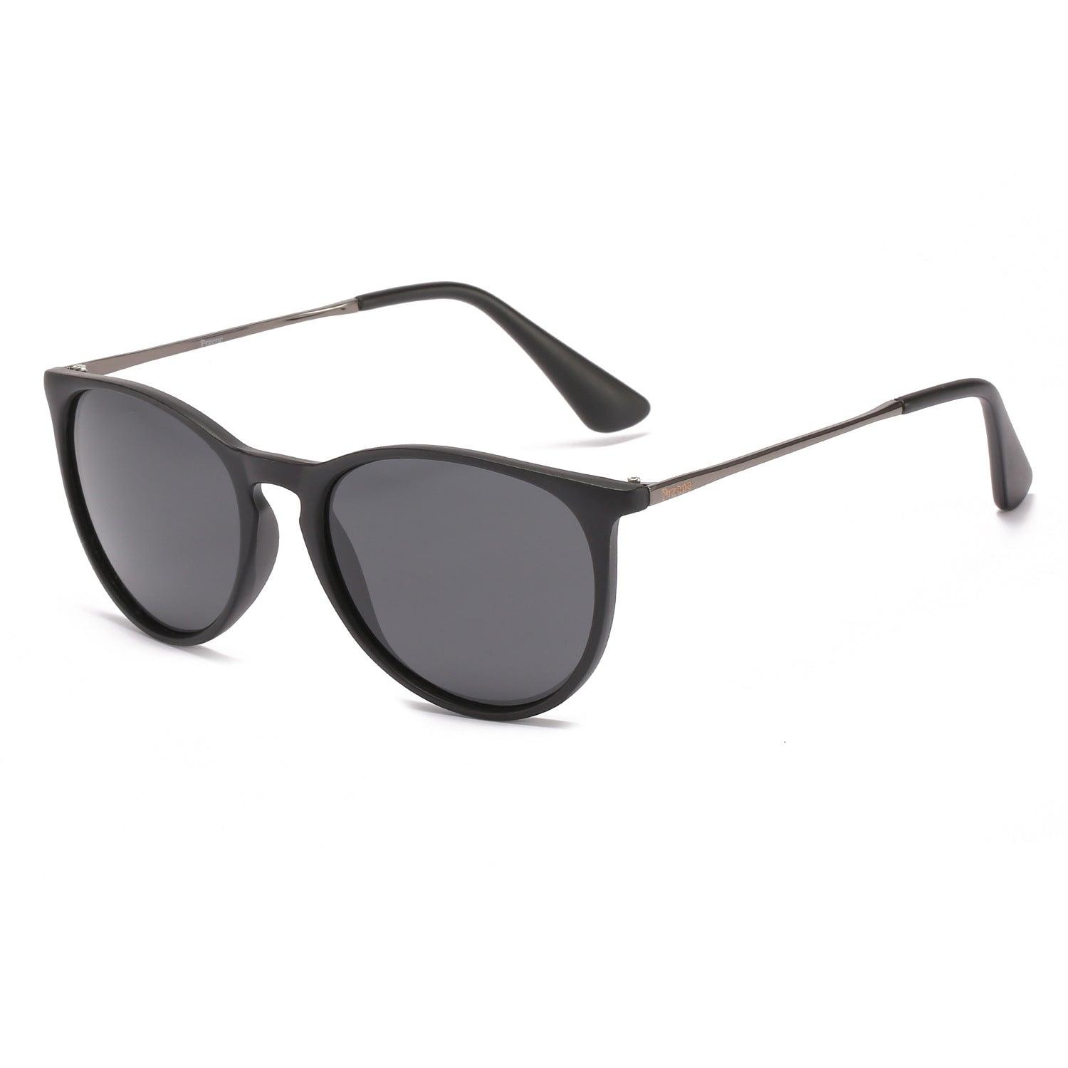 Elevate Your Style with Fashion Metal Color Film Polarized Sunglasses for Women