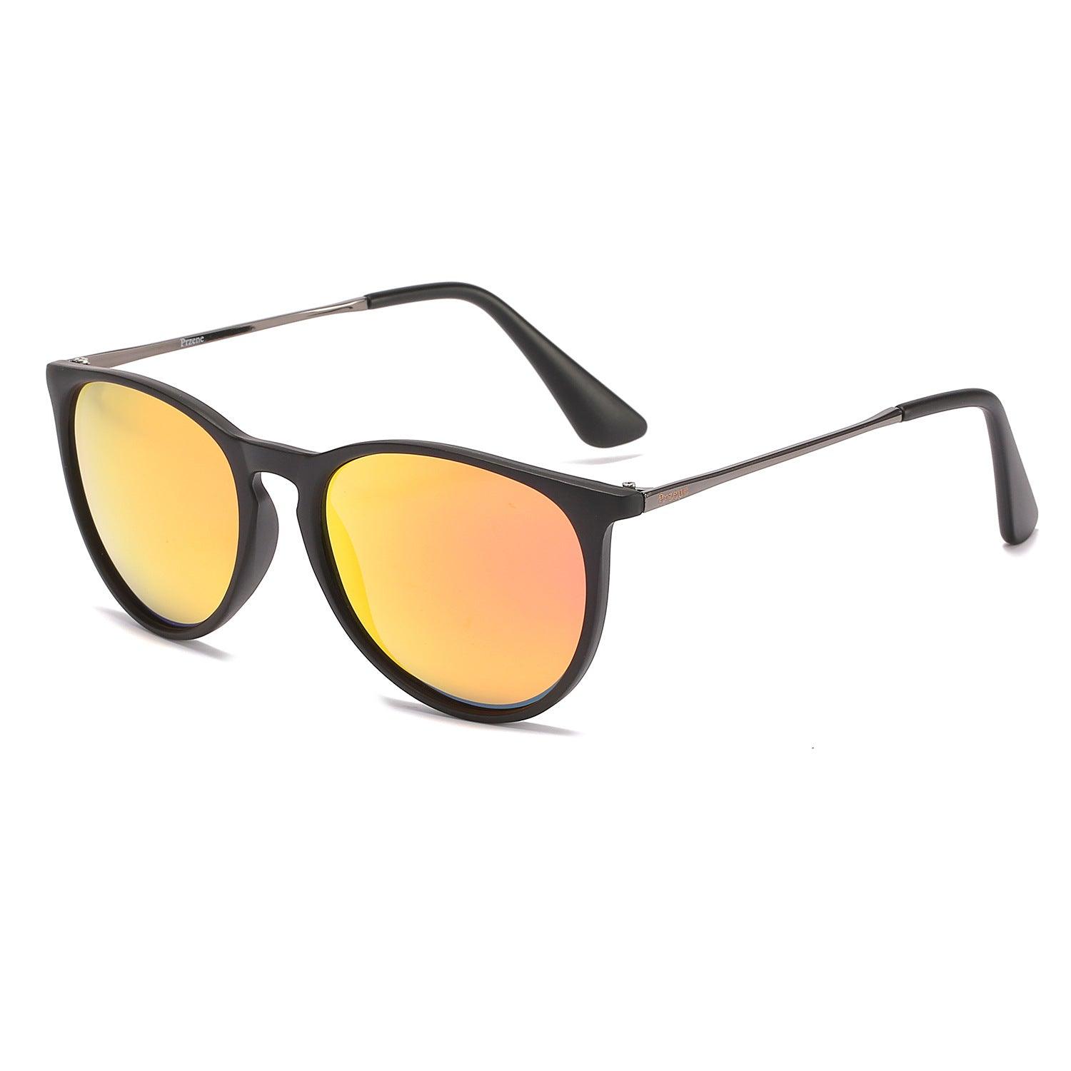 Elevate Your Style with Fashion Metal Color Film Polarized Sunglasses for Women