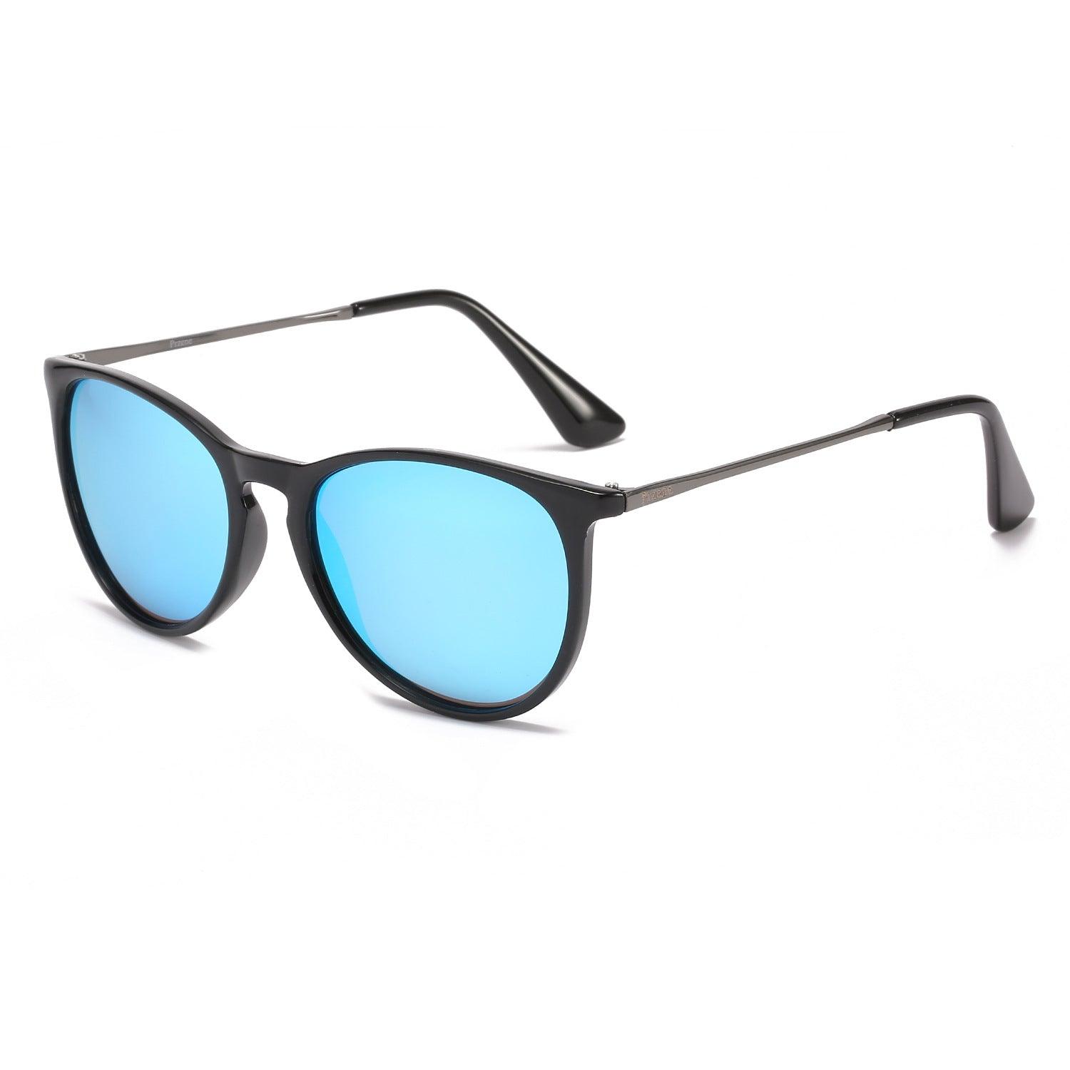 Elevate Your Style with Fashion Metal Color Film Polarized Sunglasses for Women