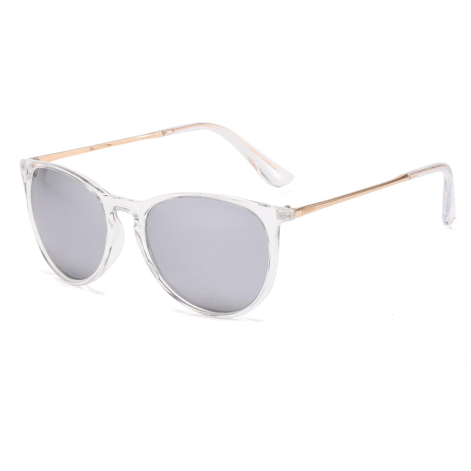 Elevate Your Style with Fashion Metal Color Film Polarized Sunglasses for Women