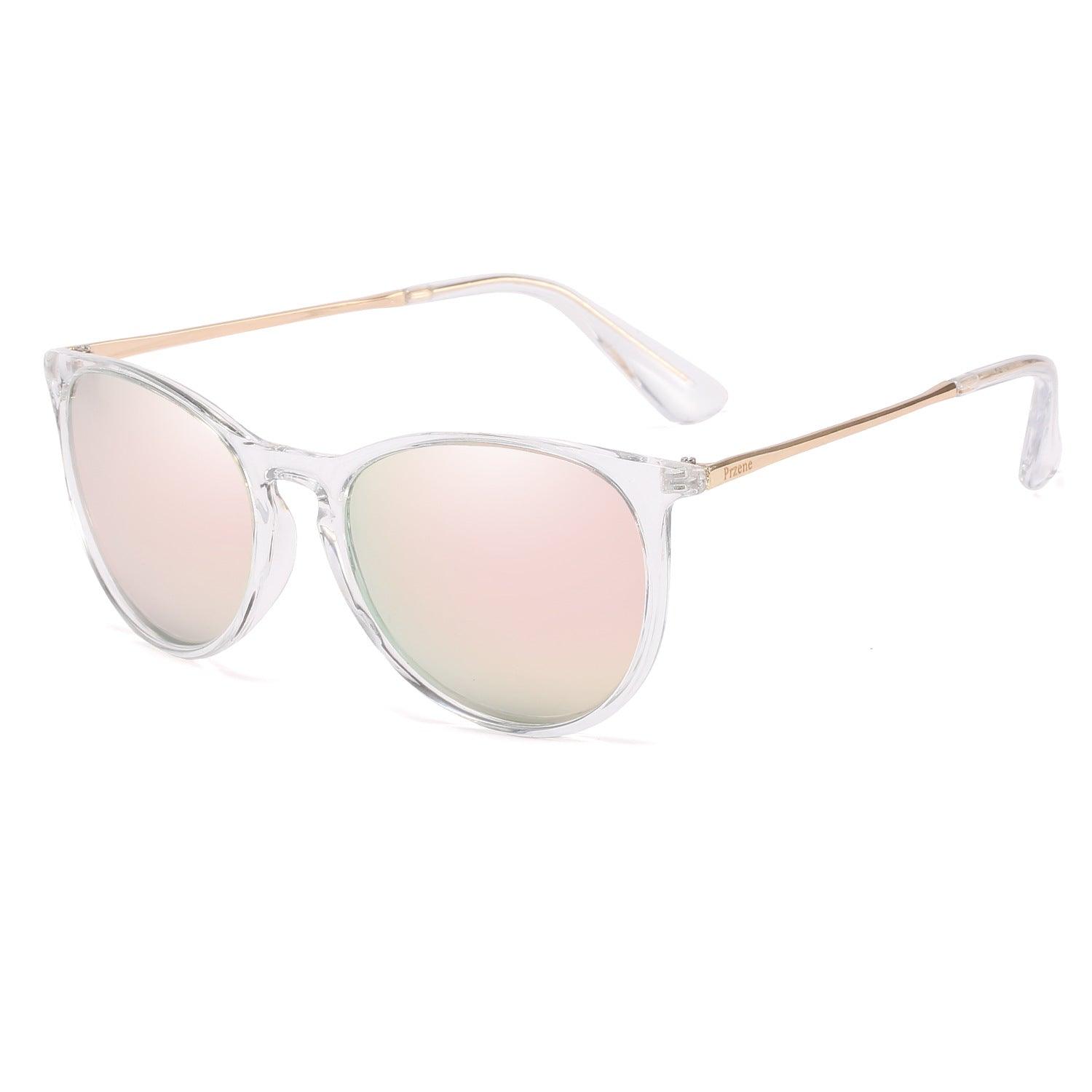 Elevate Your Style with Fashion Metal Color Film Polarized Sunglasses for Women