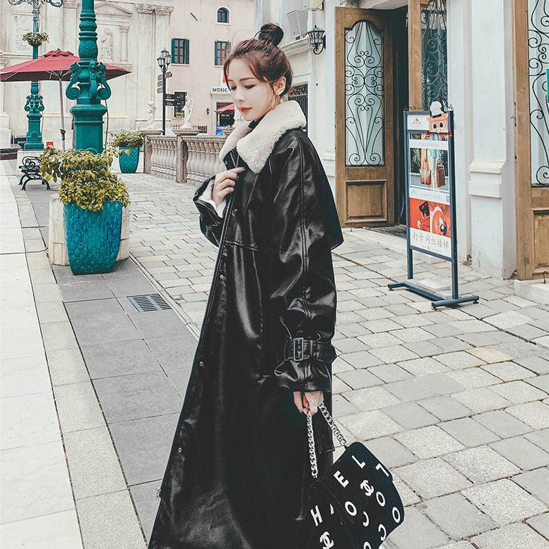 Elevate Your Winter Wardrobe: New Style Loose Fashion Thick and Velvet PU Leather Jacket - Your-Look