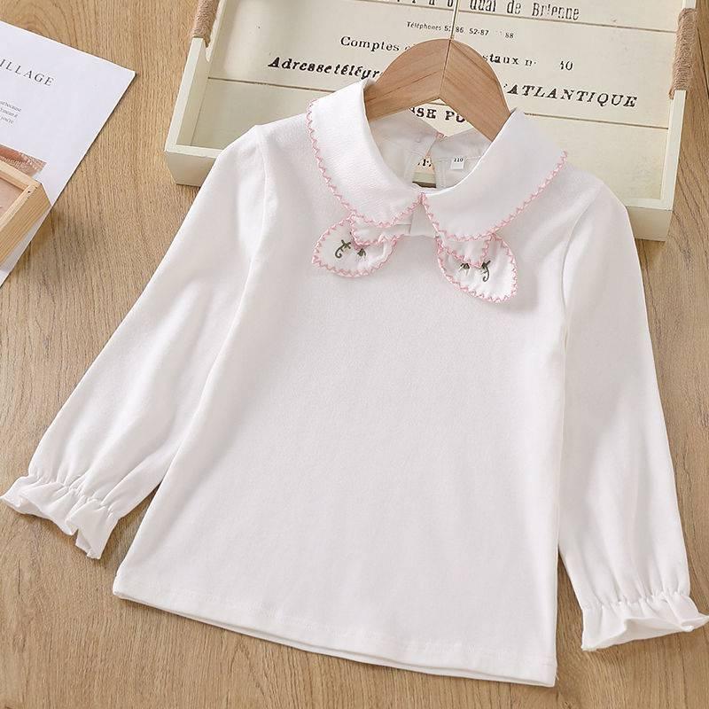 Girls Princess Lace Bottoming Shirt Long Sleeves - - Your-Look