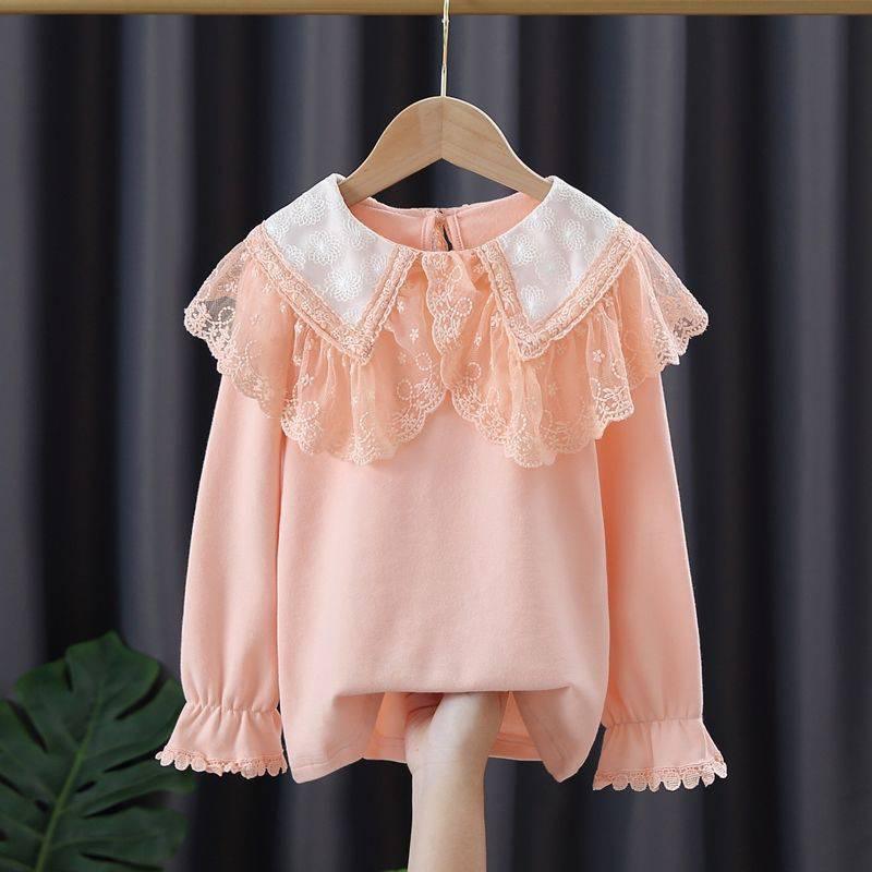 Girls Princess Lace Bottoming Shirt Long Sleeves - - Your-Look