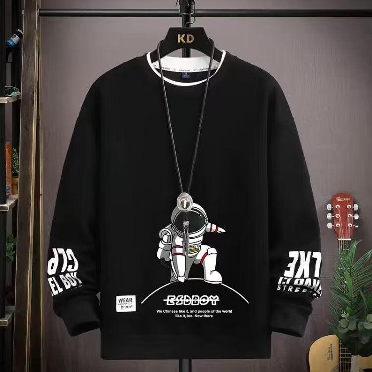 English Round Neck Spaceman Sweater