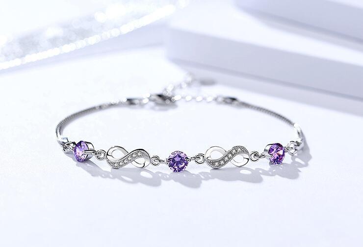 Ethereal Glow: S925 Sterling Silver Bracelet with Crystal Diamonds - Your-Look