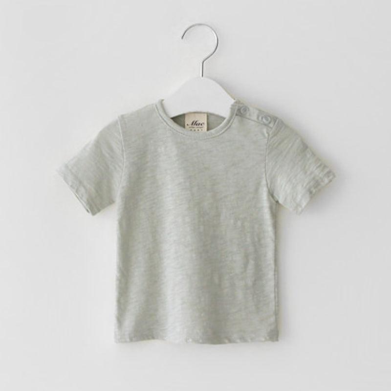 Breathable Slub T-shirt Short Sleeve Pullover Bottoming Shirt - - Your-Look
