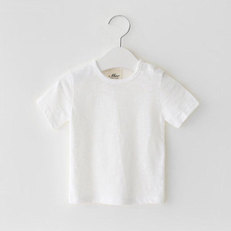 Breathable Slub T-shirt Short Sleeve Pullover Bottoming Shirt - - Your-Look