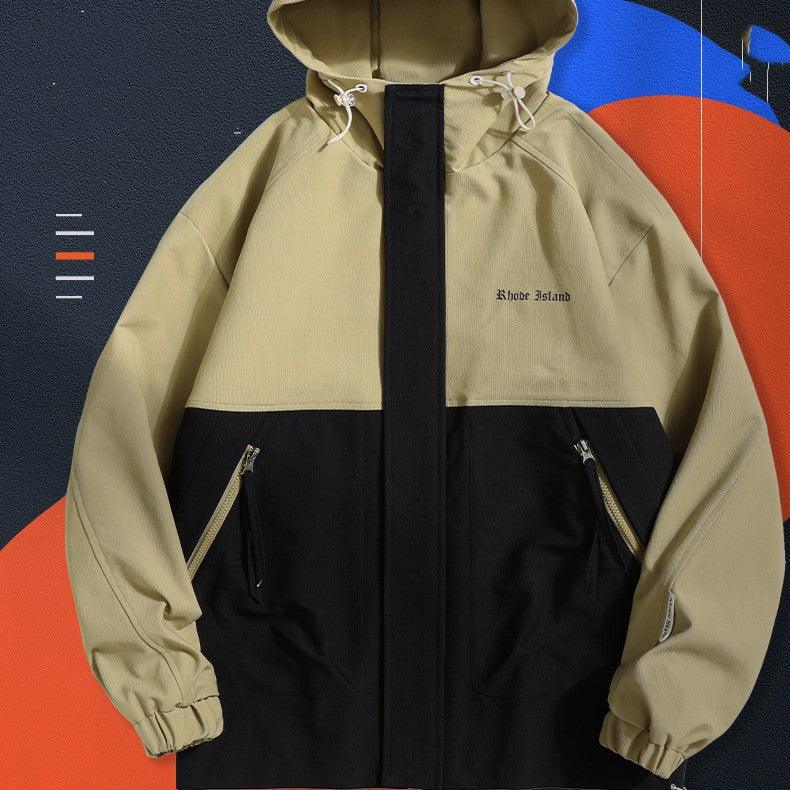 Casual Hooded Multicolor Jacket Men - - Your-Look