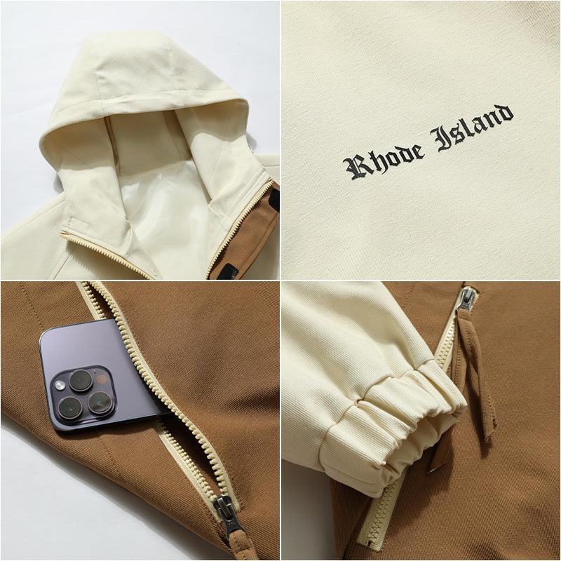 Casual Hooded Multicolor Jacket Men - - Your-Look