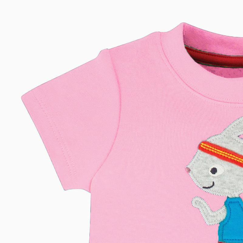 Round Neck Cotton Short Sleeve Girls T-shirt - - Your-Look