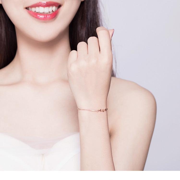 Exquisite 18K Rose Gold Plated 925 Sterling Silver Bracelet - Your-Look