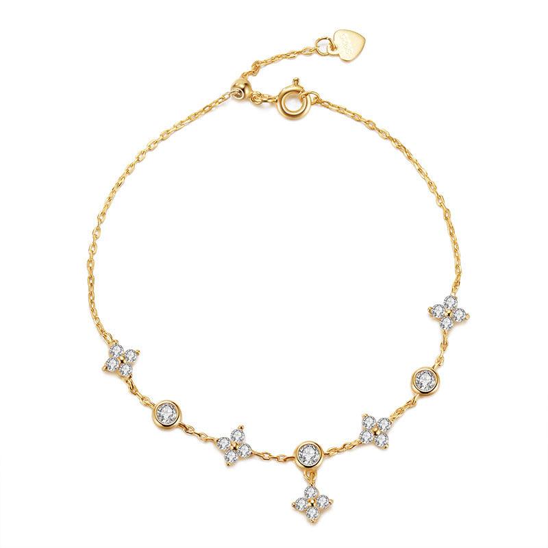 Exquisite Gold-Plated Four-Leaf Clover Bracelet: Affordable Luxury Jewellery