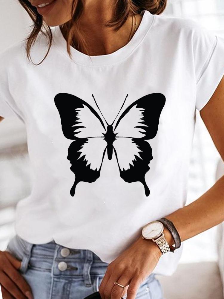 Round Neck Minimalist Retro Loose Fitting Women&
