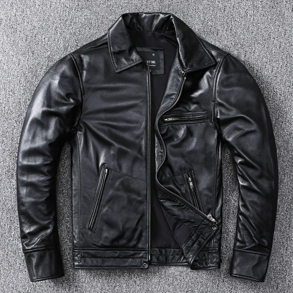 Fine Sheepskin Genuine Leather Men&