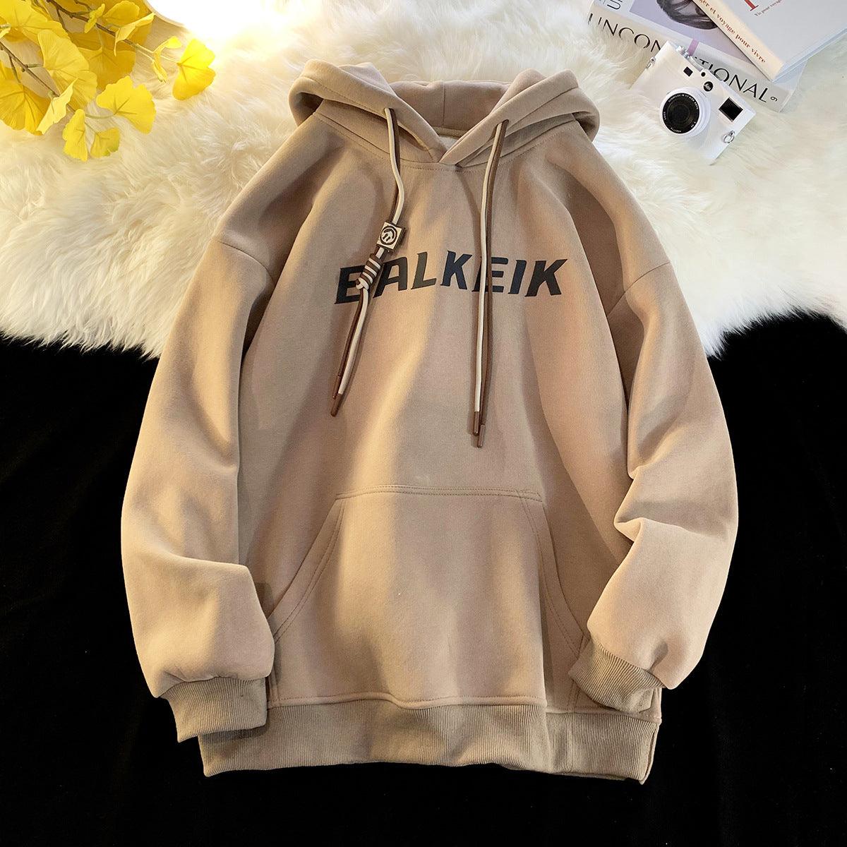 Fleece-lined Baggy Coat Warm Hoodie - Fashion - Your-Look