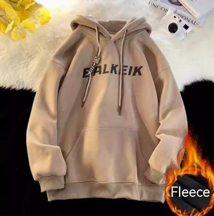 Fleece-lined Baggy Coat Warm Hoodie - Fashion - Your-Look
