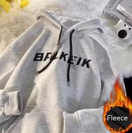 Fleece-lined Baggy Coat Warm Hoodie - Fashion - Your-Look