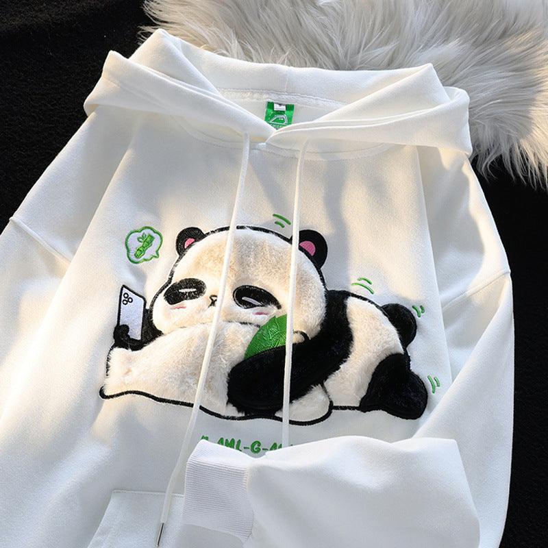 Playful Comfort: Flocking Cute Panda Hooded Sweater for Women | Cozy Up with Adorable Style - Your-Look