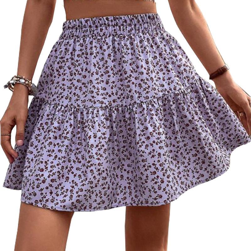 Floral Delight: Short High Waist Skirt - Your-Look
