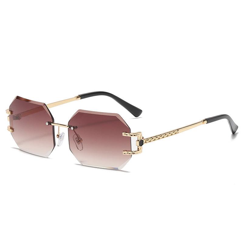 Frameless Trimming Sunglasses Polygon Women - Your-Look