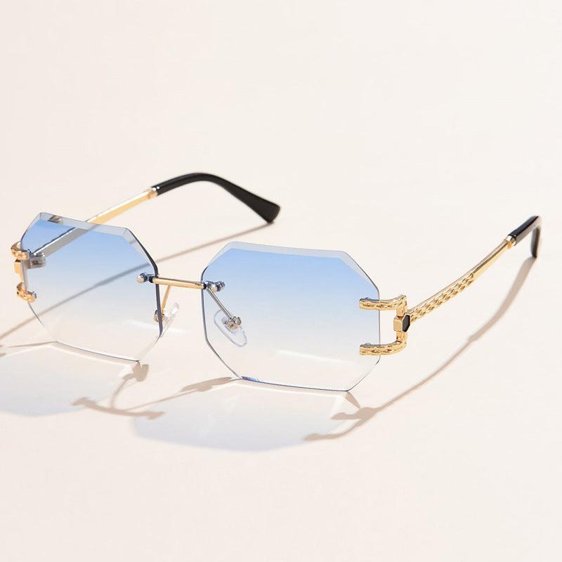 Frameless Trimming Sunglasses Polygon Women - Your-Look