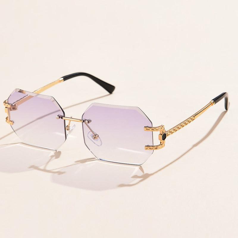 Frameless Trimming Sunglasses Polygon Women - Your-Look
