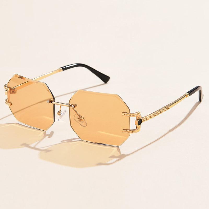 Frameless Trimming Sunglasses Polygon Women - Your-Look