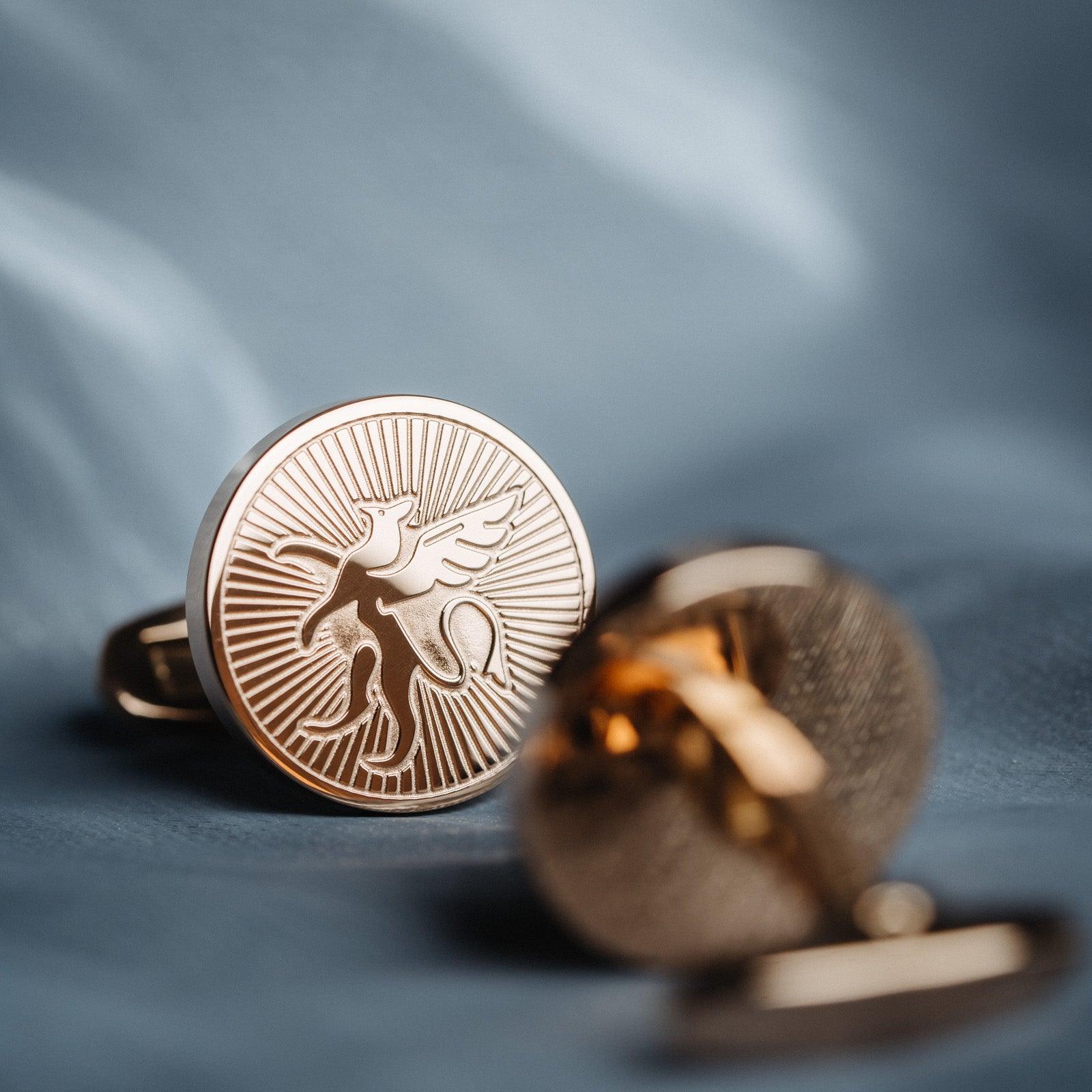 "Redefine Elegance" French Rose Gold Cufflinks for Men&