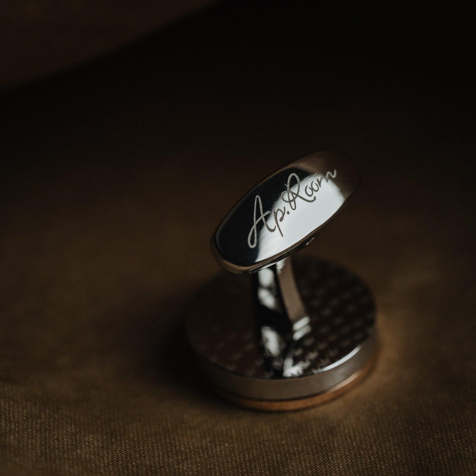 "Modern Elegance" French Steel Color Cufflinks for Men&