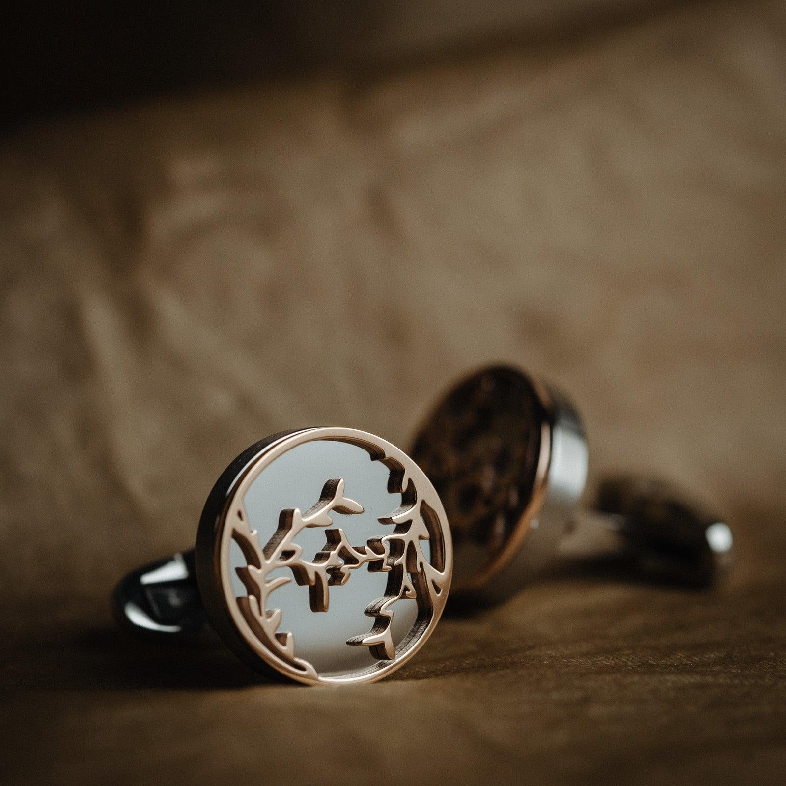 "Modern Elegance" French Steel Color Cufflinks for Men&