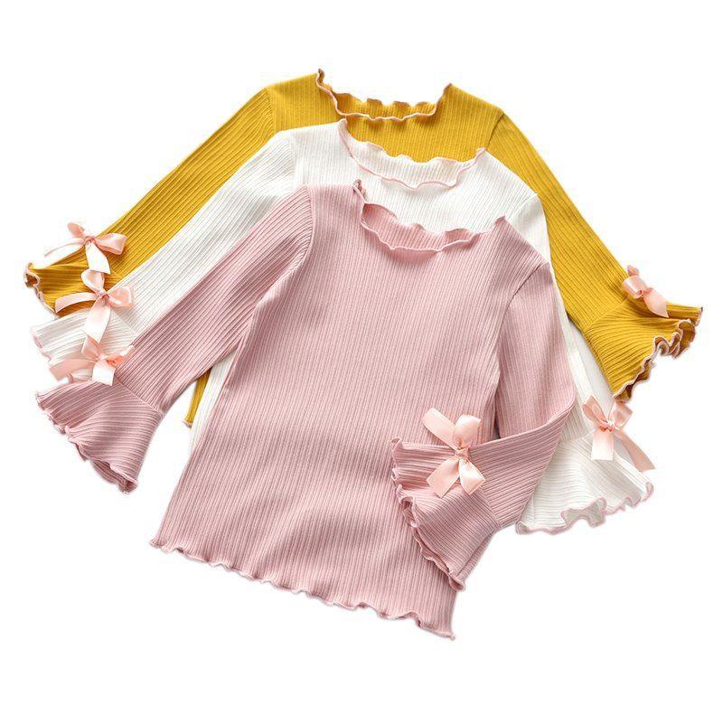 Long Sleeve Lace Bow T-Shirt - - Your-Look