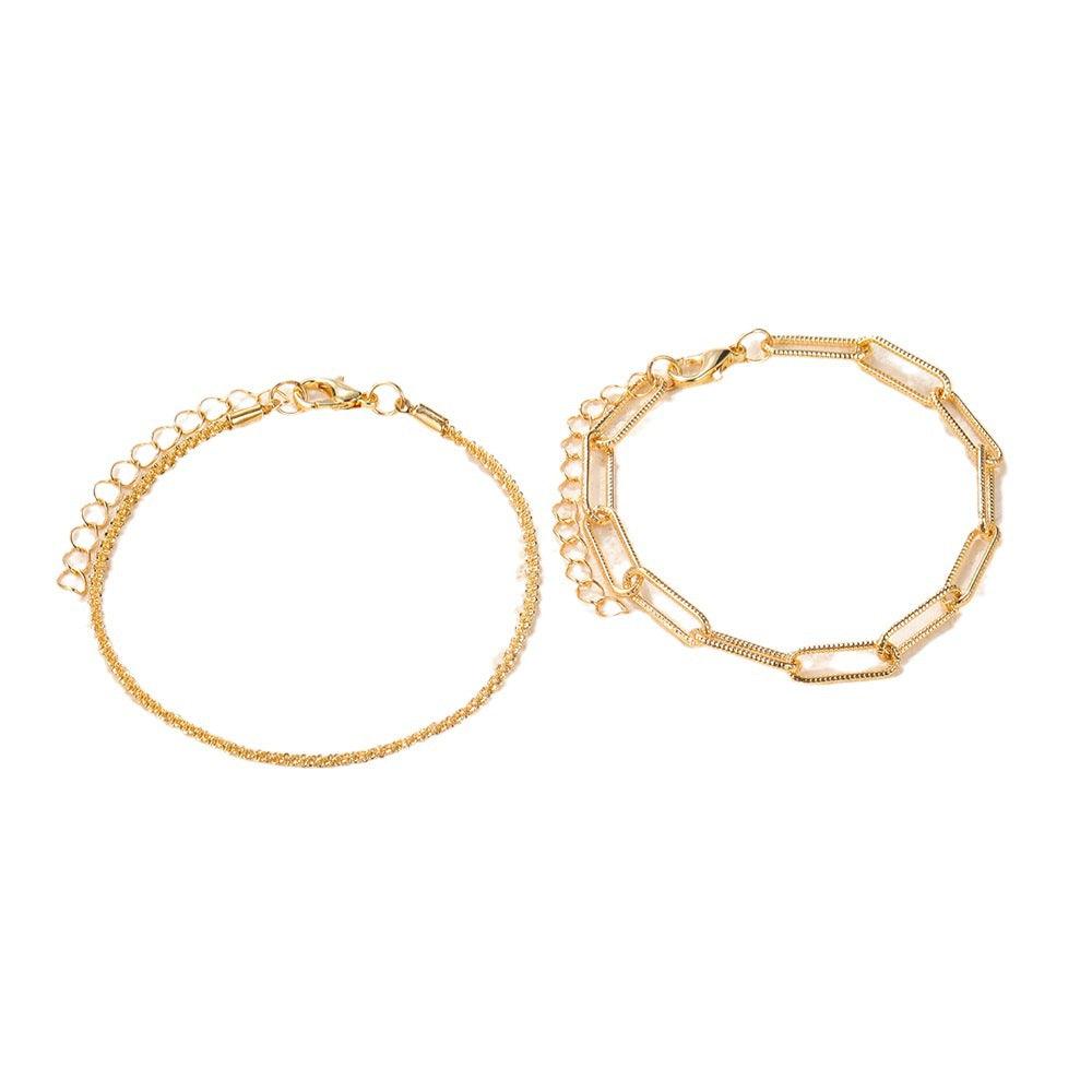 Illuminate Your Style with Gold and Silver Rhinestones Bracelet Women&