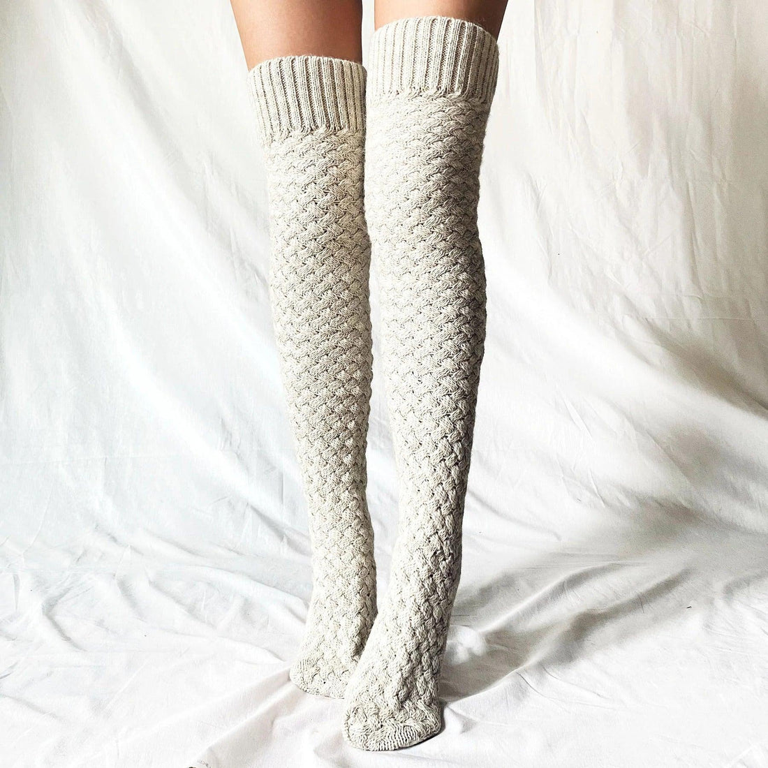 Indoor Home Wool Keep Warm Knee Pads Room Socks - Your-Look