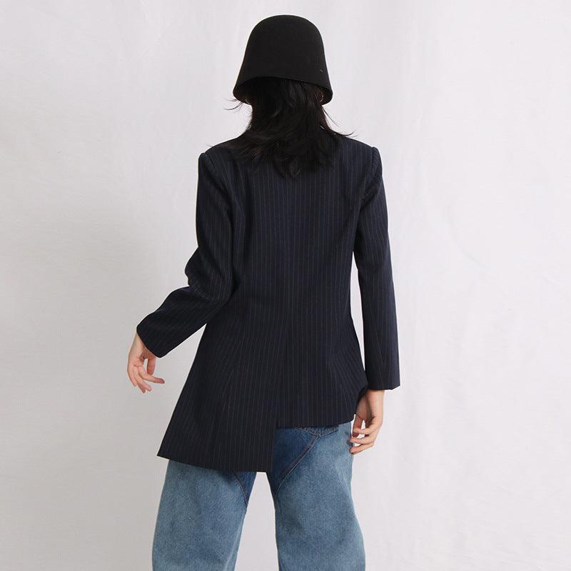 Elevate Your Style: Irregular Fashion Design Patchwork Stripes Coat for Chic Commuting - Your-Look