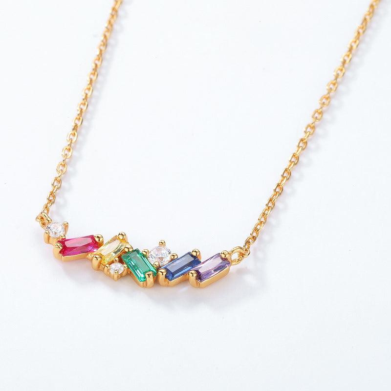 Japanese Light Luxury Rainbow Candy 925 Silver Necklace - Fashion - Your-Look