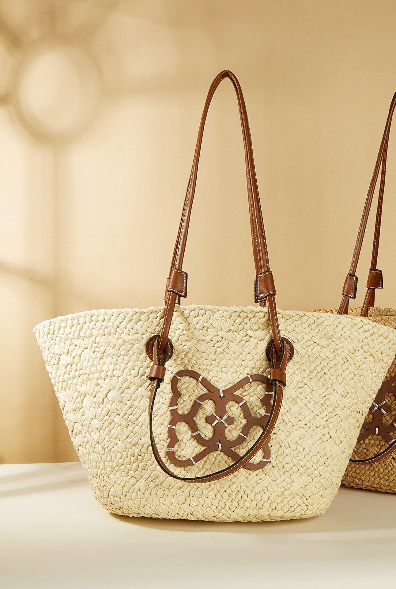 Stylishly Spacious: Large Capacity Mummy Woven Straw Bag - Your-Look