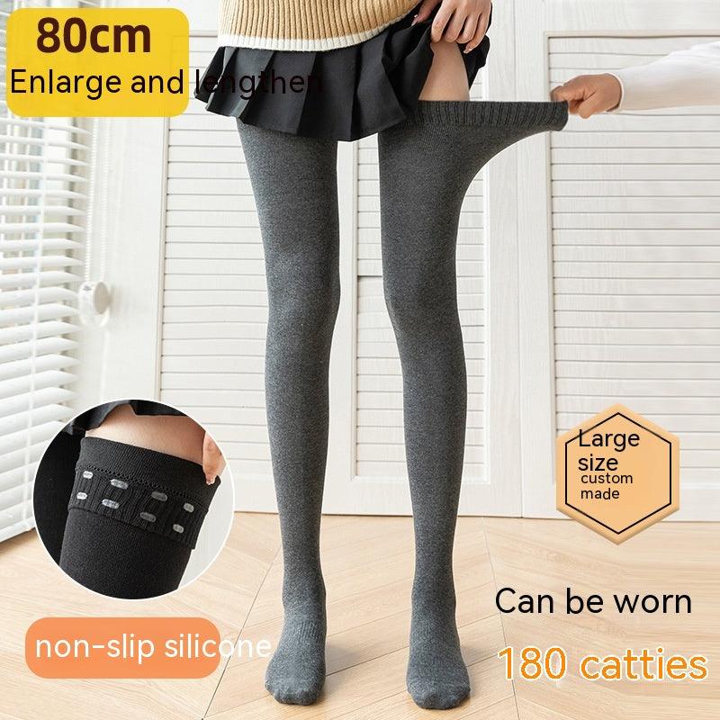 Lengthened Overknee Plus-sized Silicone Non-slip High-top Cotton Socks - Your-Look